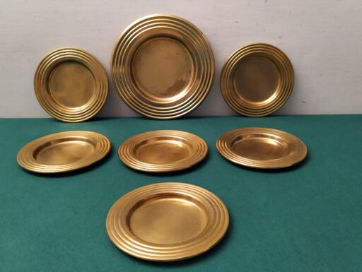Servizio ottone - candelabri-calici-piattini