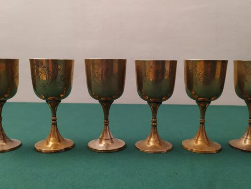 Servizio ottone - candelabri-calici-piattini
