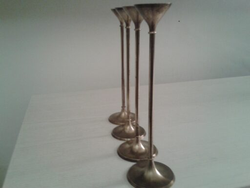 Servizio ottone - candelabri-calici-piattini