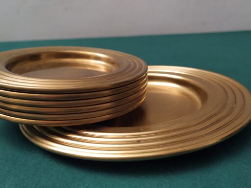 Servizio ottone - candelabri-calici-piattini