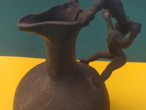 Anfora bronzo manico putti