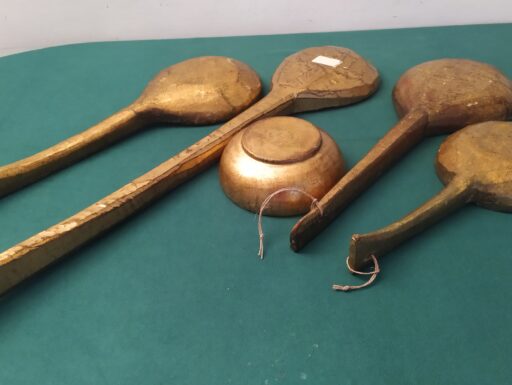 Mestoli e ciotola d'epoca in legno antica firenze