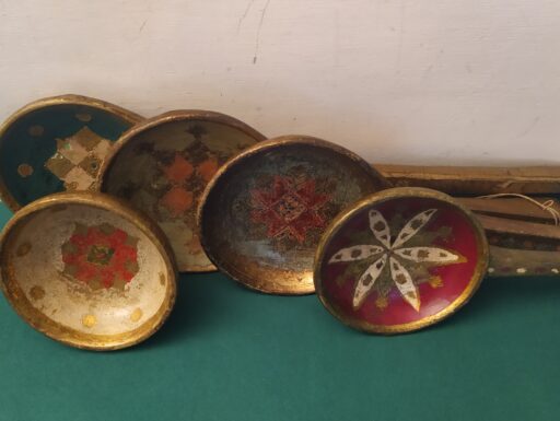 Mestoli e ciotola d'epoca in legno antica firenze