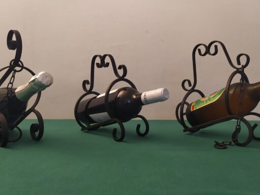 Portabottiglie ferro battuto vintage
