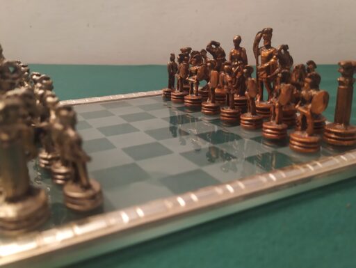 Scacchiera antica roma cristallo/argento