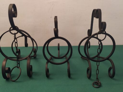 Portabottiglie ferro battuto vintage