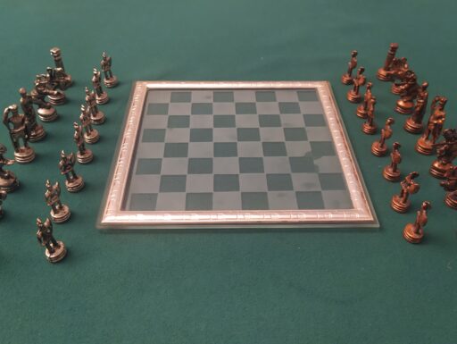 Scacchiera antica roma cristallo/argento