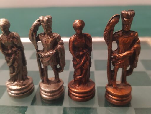 Scacchiera antica roma cristallo/argento