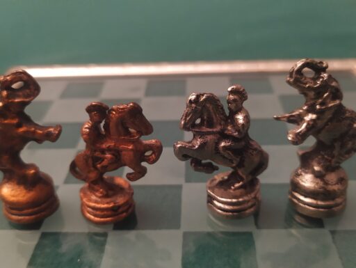 Scacchiera antica roma cristallo/argento