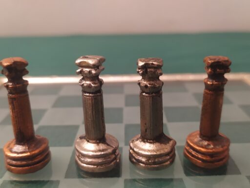 Scacchiera antica roma cristallo/argento