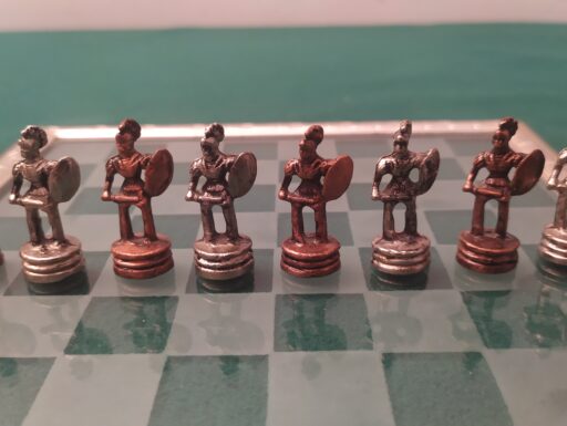 Scacchiera antica roma cristallo/argento