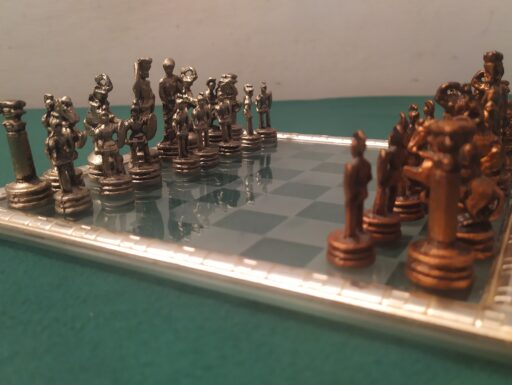 Scacchiera antica roma cristallo/argento