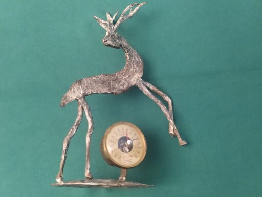 Cigno murano e cervo ferro battuto (firmati)