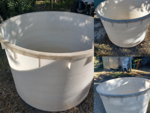 Mastello in plastica da 700 lt. - colore bianco