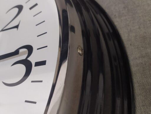 Orologio da parete grande acciaio e vetro