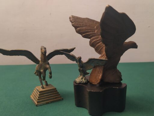 Aquile imperiali e cavallo pegaso bronzo