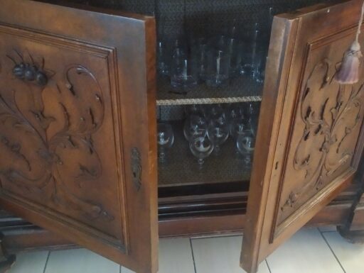 Credenza d'epoca noce massello