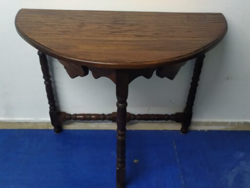 Tavolo consolle a mezzaluna in massello