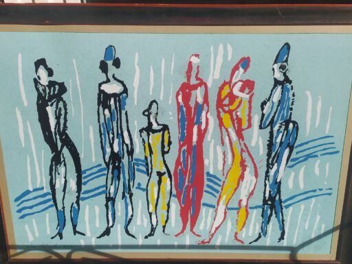 Quadro personaggi circensi di antonio vangelli