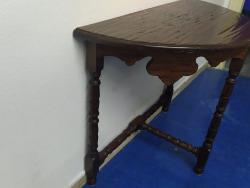 Tavolo consolle a mezzaluna in massello