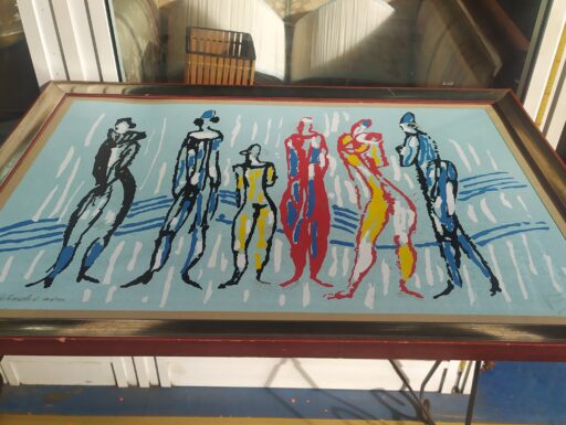 Quadro personaggi circensi di antonio vangelli