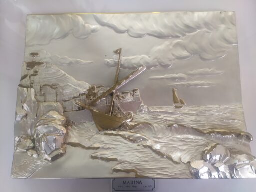 Quadro altorilievo argento 800