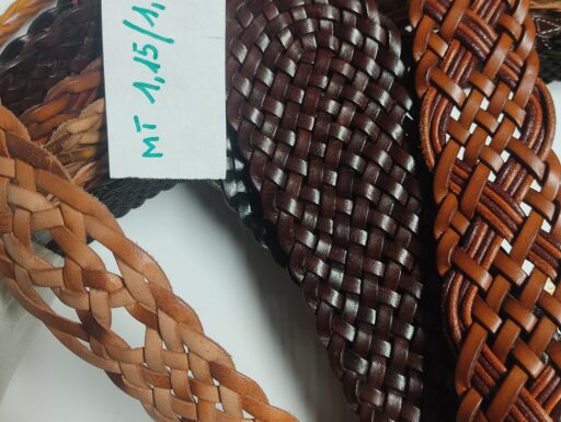 Cinture e guinzagli intrecciati - vera pelle