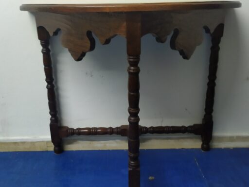 Tavolo consolle a mezzaluna in massello