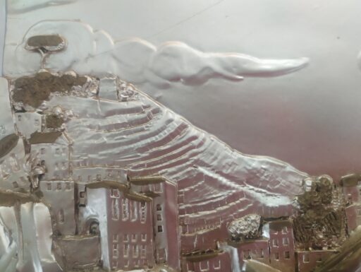 Quadro altorilievo argento 800