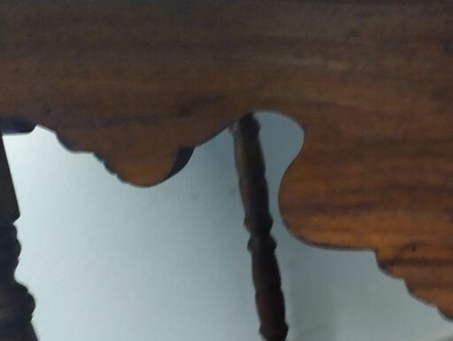 Tavolo consolle a mezzaluna in massello