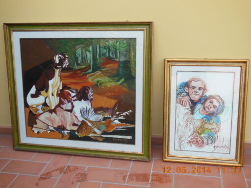 Quadri su tela ad olio con cornici