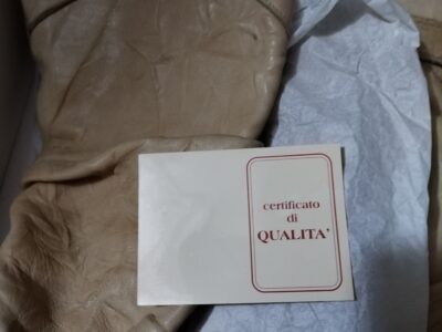 Stivali vintage donna pelle beige