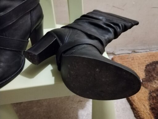 Stivali vintage donna pelle nero