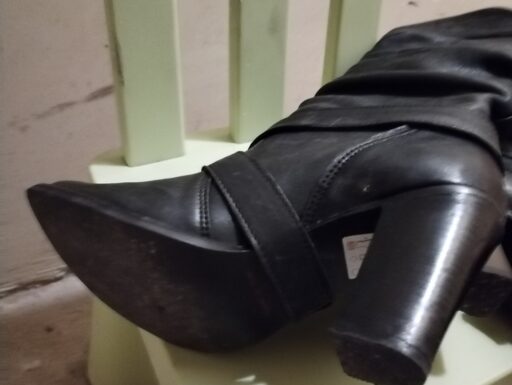 Stivali vintage donna pelle nero