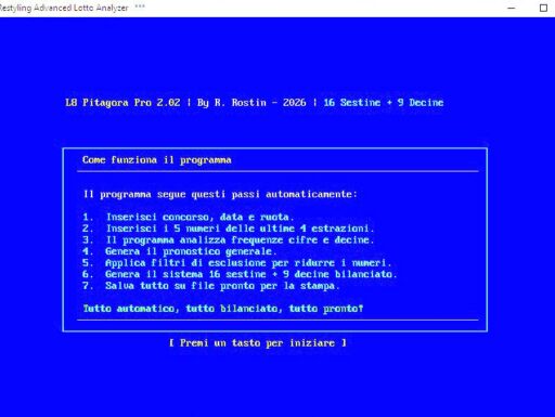 L8 pitagora pro advanced lotto analyzer
