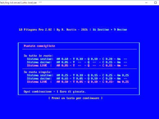 L8 pitagora pro advanced lotto analyzer