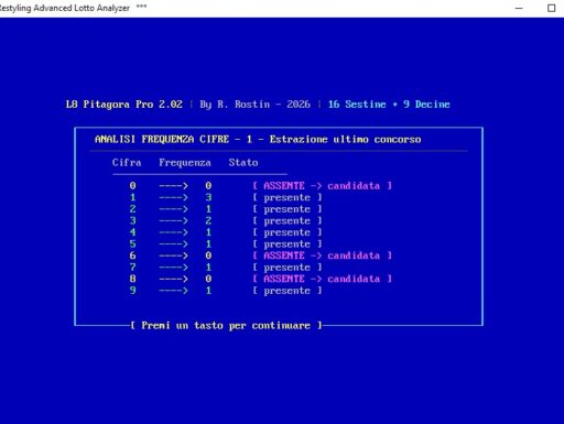 L8 pitagora pro advanced lotto analyzer
