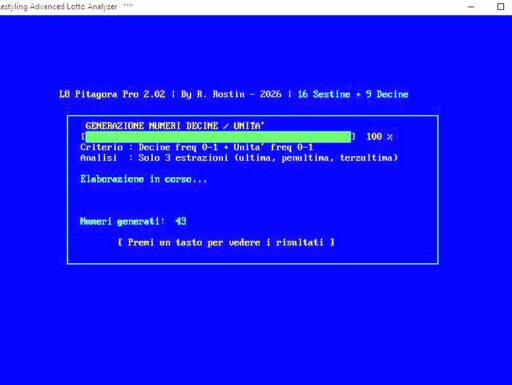 L8 pitagora pro advanced lotto analyzer
