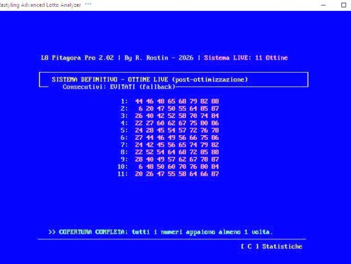 L8 pitagora pro advanced lotto analyzer