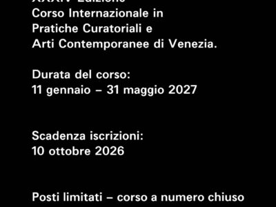 Corso in pratiche curatoriali e arti contemporanee