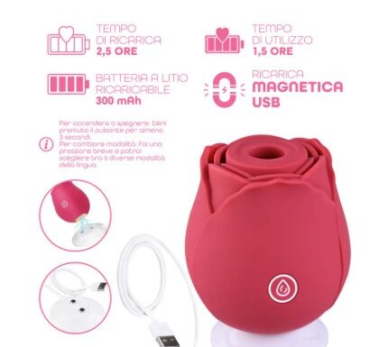 Rosa sensuale – stimolatore con suzione e vibrazione