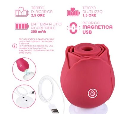 Rosa sensuale – stimolatore con suzione e vibrazione