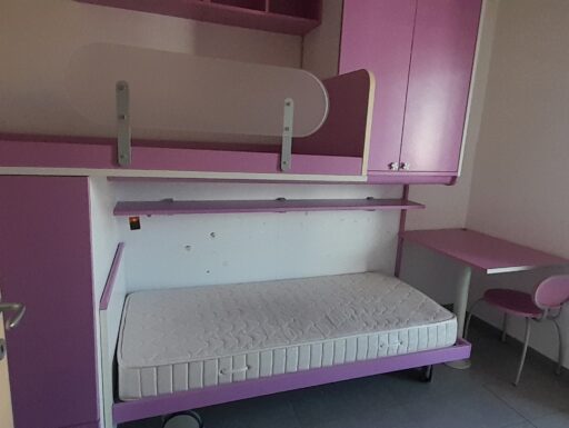 Cameretta a ponte a soppalco a doppio letto co