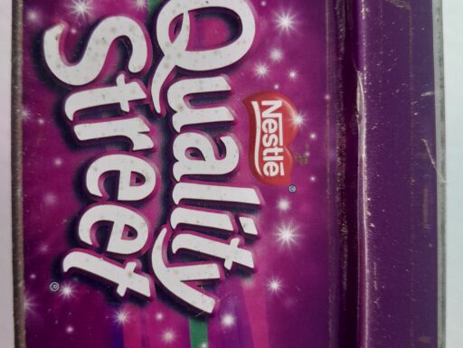 Scatola latta ottagonale quality street grande da collezione