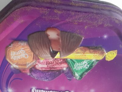 Scatola latta ottagonale quality street grande da collezione