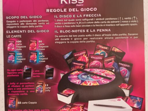 French kiss party, originale gioco da tavolo/party game