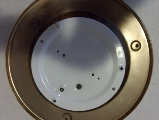 Applique da muro o soffitto tonda bordi oro vetro bombato