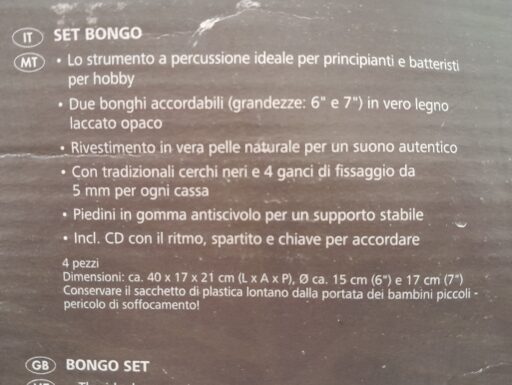 Bonghi 6 e 7 pollici set n 2 pezzi di alta qualità, nuovi. p