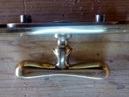 Cremonesi per finestre in ottone lucido massiccio complete