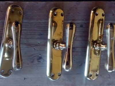 Cremonesi per finestre in ottone lucido massiccio complete